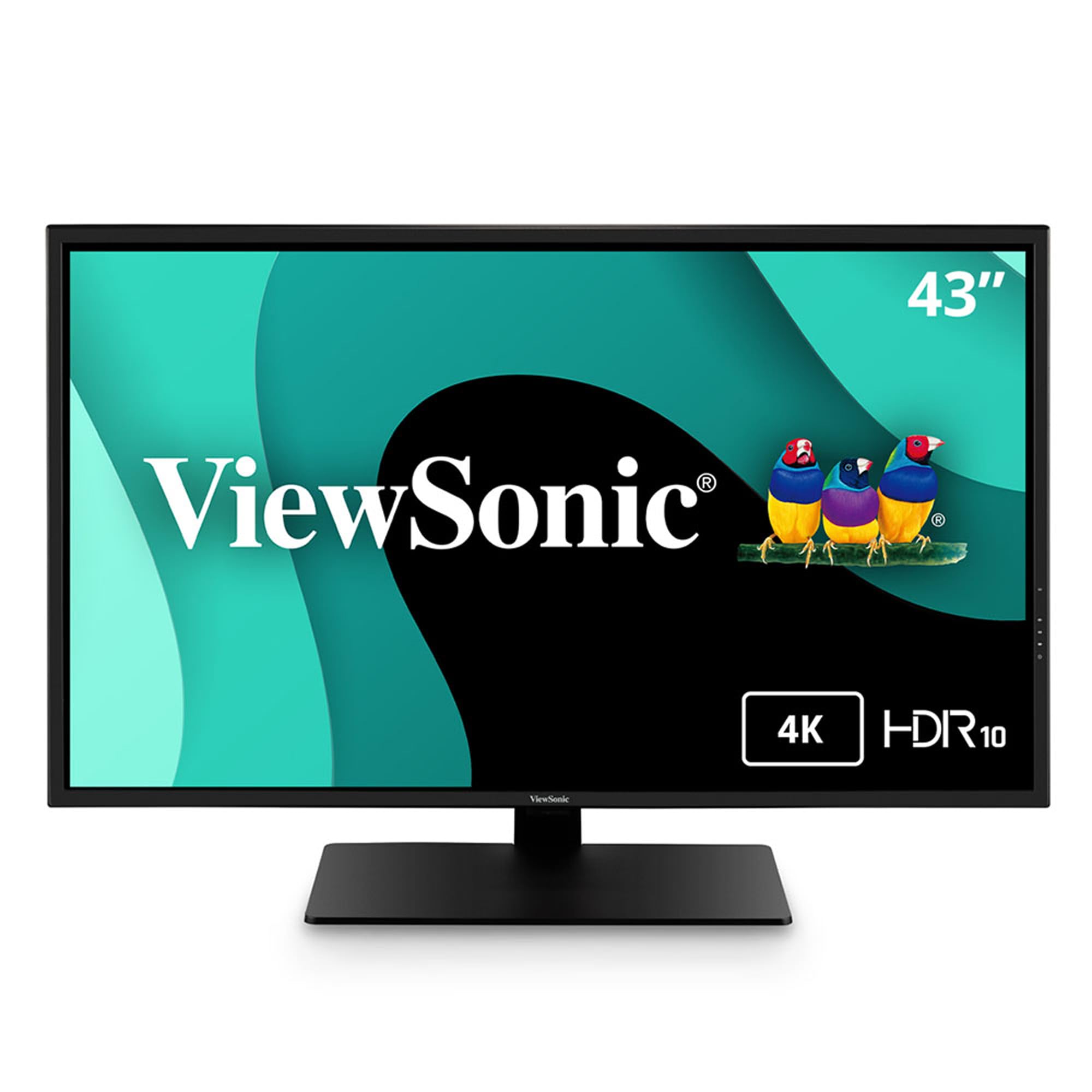 ViewSonic VX4381-4K 43 Inch Ultra HD MVA 4K Monitor Widescreen with HDR10 Support, Eye Care, HDMI, USB, DisplayPort for Home and Office, Black product image