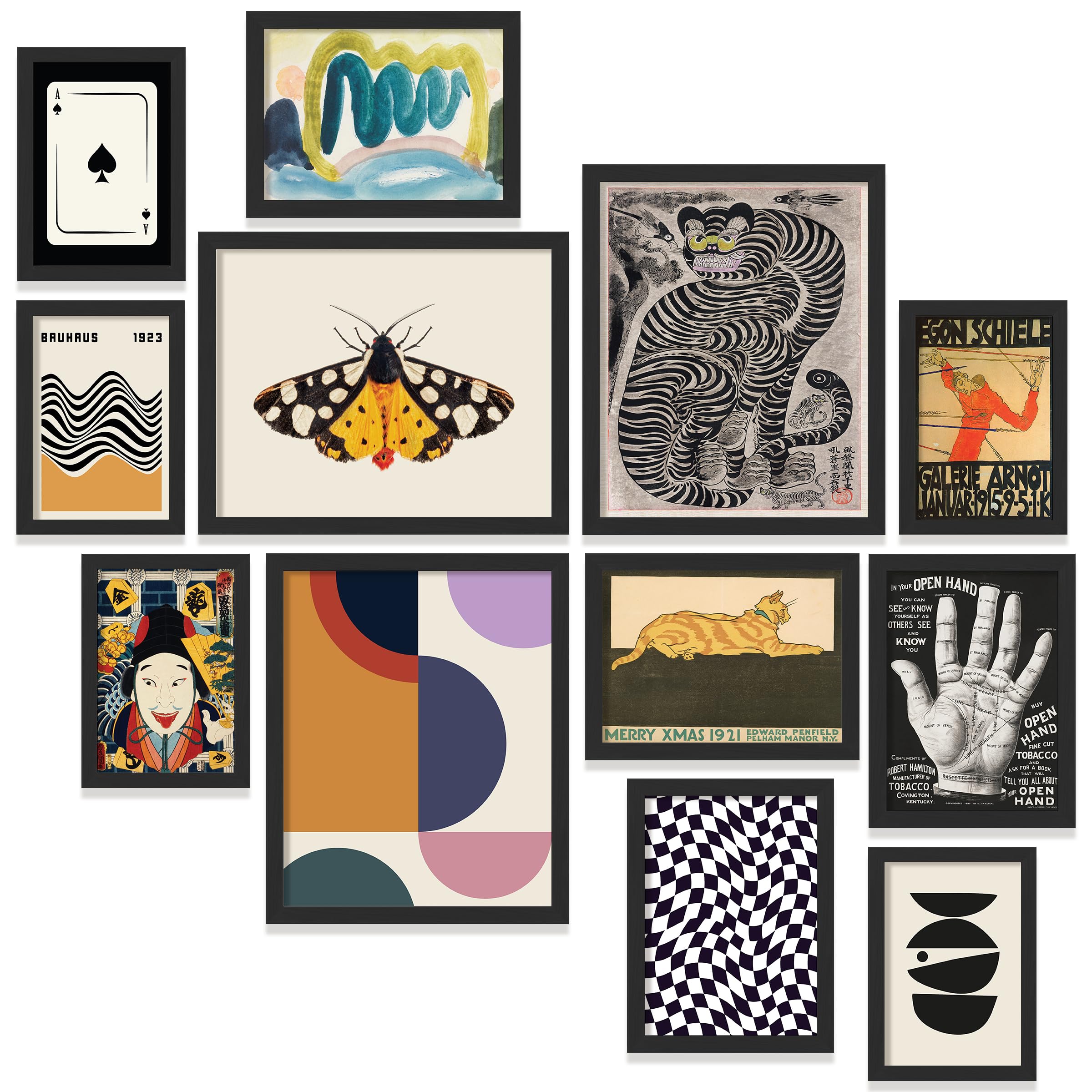 97 Decor Vintage Eclectic Wall Art Collage - Abstract Modern Art Prints For Wall Decor, Cool Funky Pictures Maximalist Paintings Retro Bauhaus Posters Set For Dorm Bedroom Home Decorations Unframed product image