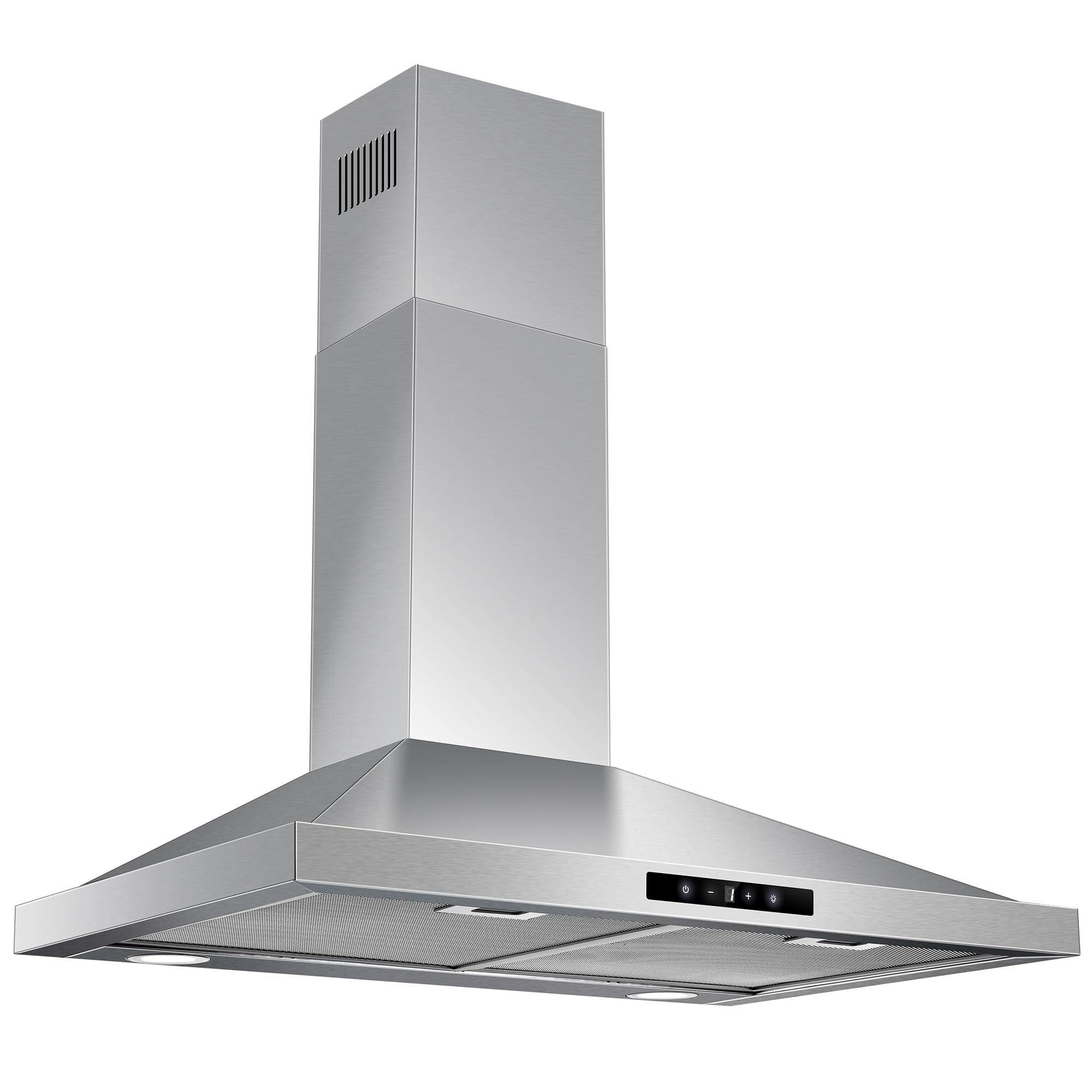 Range Hood 30 inch Wall Mount, Kitchen Vent Hood 450 CFM in Stainless Steel, Stove Vent Hood with Ducted Convertible Ductless, Touch Switch, LEDs Light, 3-Speed Fan, Aluminum Filters product image