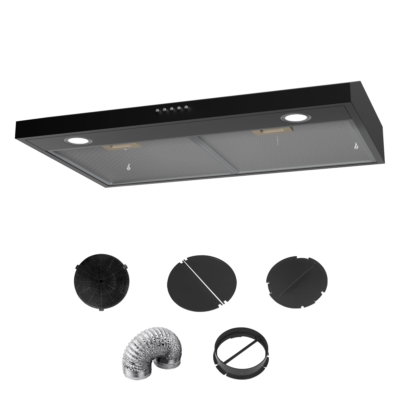 range hoods kitchen hood vent 30-Inch Under Cabinet Range Hood – 3-Speed, Dishwasher-Safe Filter, LED Lights, Ducted/Ductless Installation range hoods kitchen hood vent product image
