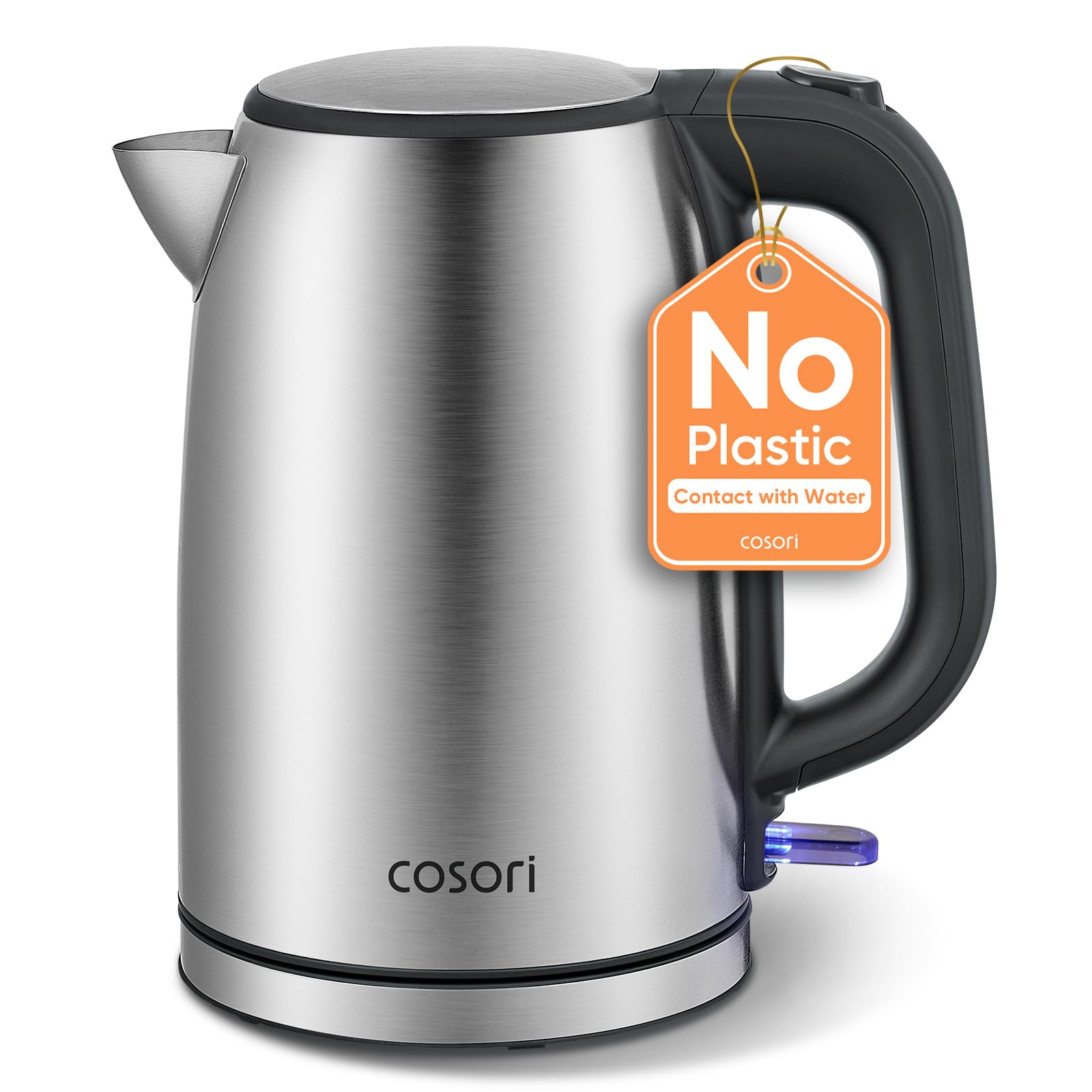 COSORI Electric Kettle, Plastic-Free Interior, 2 Lid Opening Angles, Easy to Clean, Automatic Shut Off & Boil-Dry Protection, Stainless Steel Tea Kettle, Hot Water Boiler & Heater, 1.7L, 1500W product image