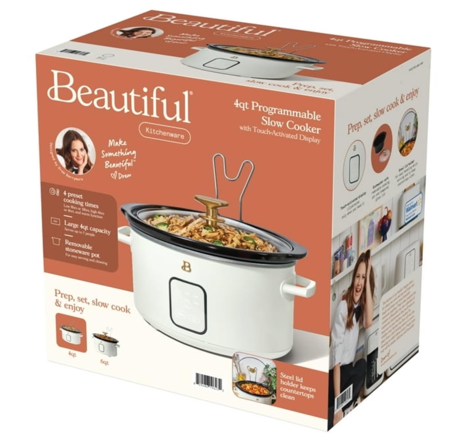 BEAUTIFUL PROGRAMABLE DIGITAL SLOW COOKER 4 QT product image